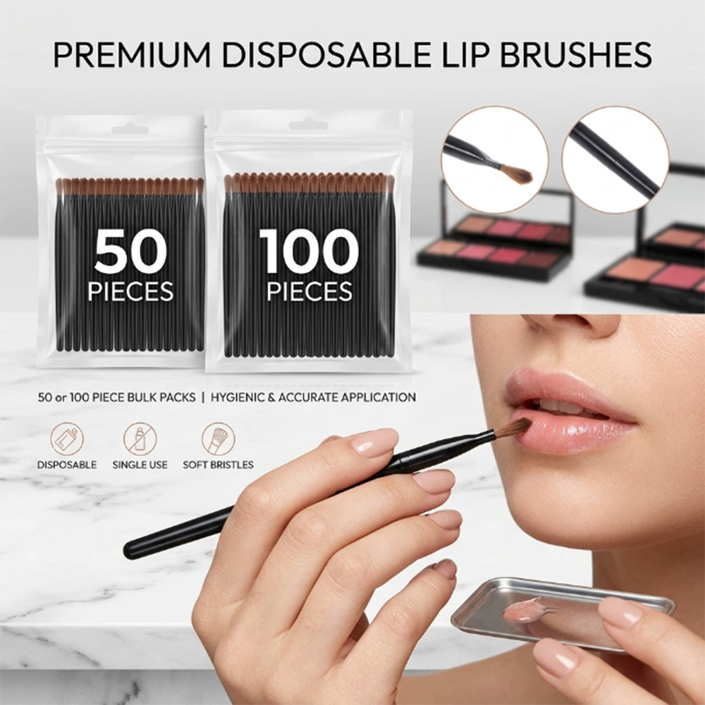 Lip Balm - 50/100pcs Disposable Lip Brush Set Lipstick