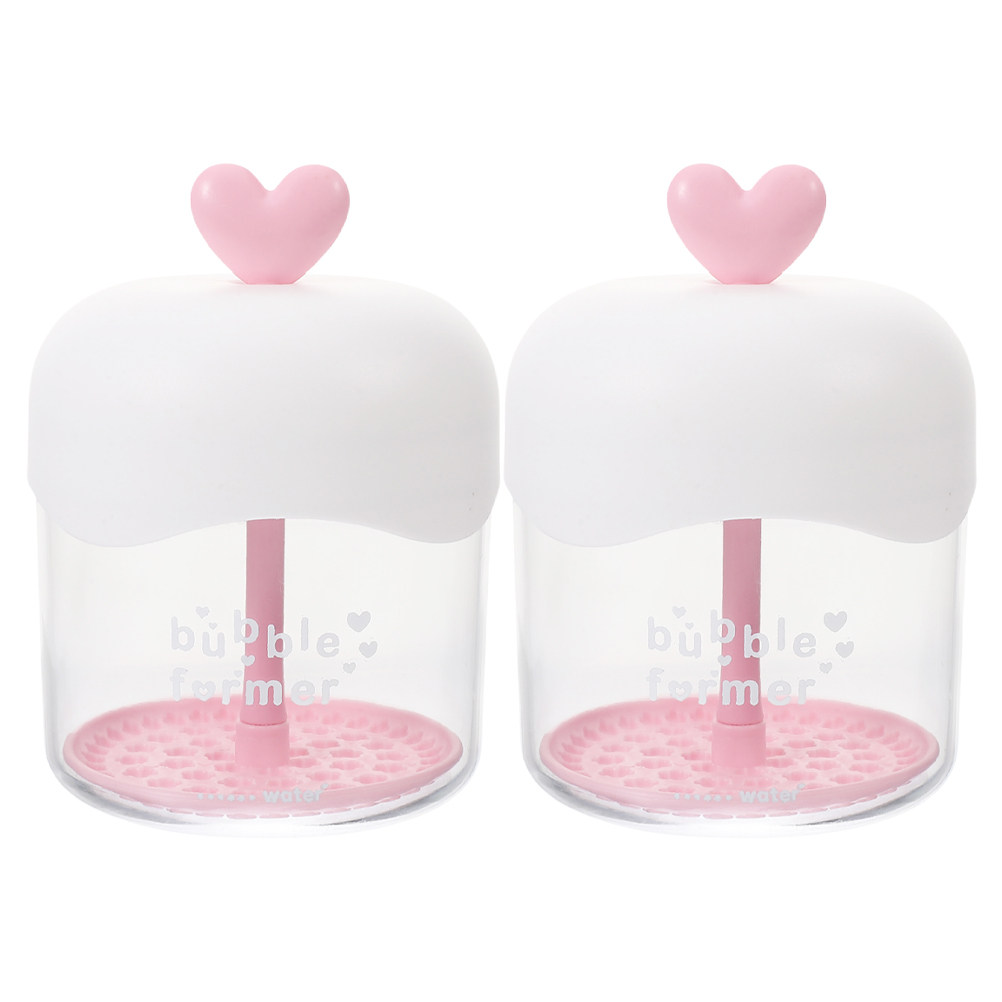 Cleanser Face - 2Pcs Face Foam Maker Transparent Heart