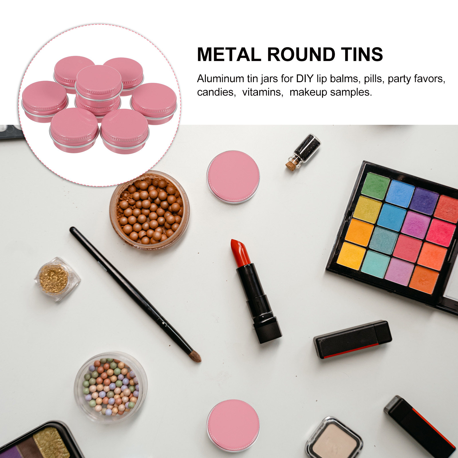 8Pcs Round Aluminum Tin Jars E - Lip Balm 评论和价格