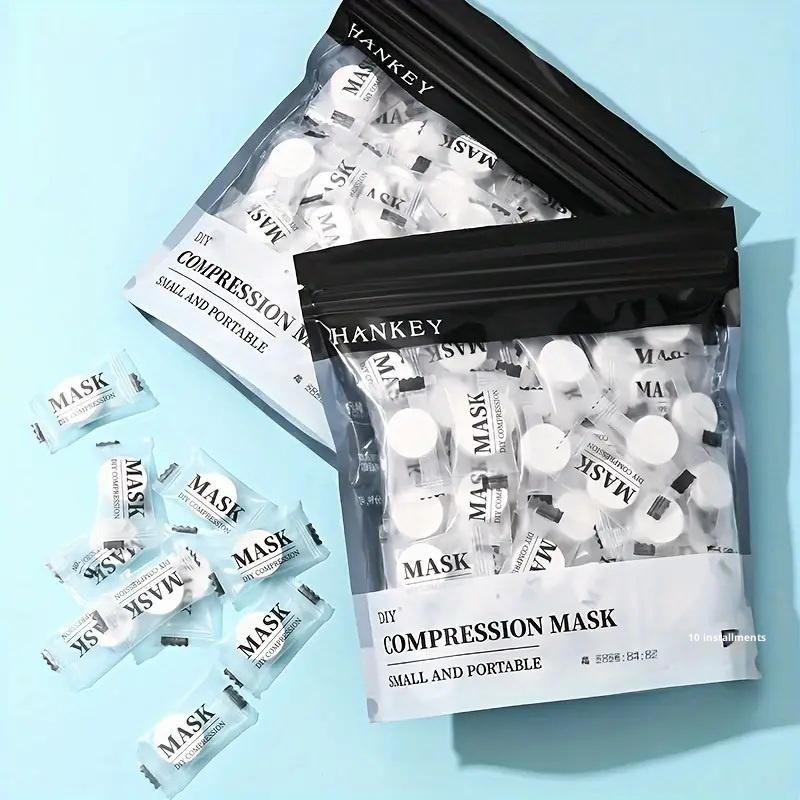 **100PCS Disposable Compressed - Face Mask Skincare 评论和价格
