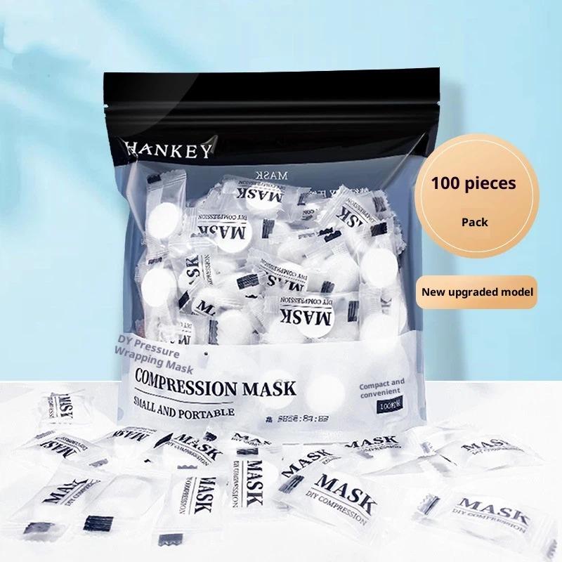 **100PCS Disposable Compressed - Face Mask Skincare 评论和价格