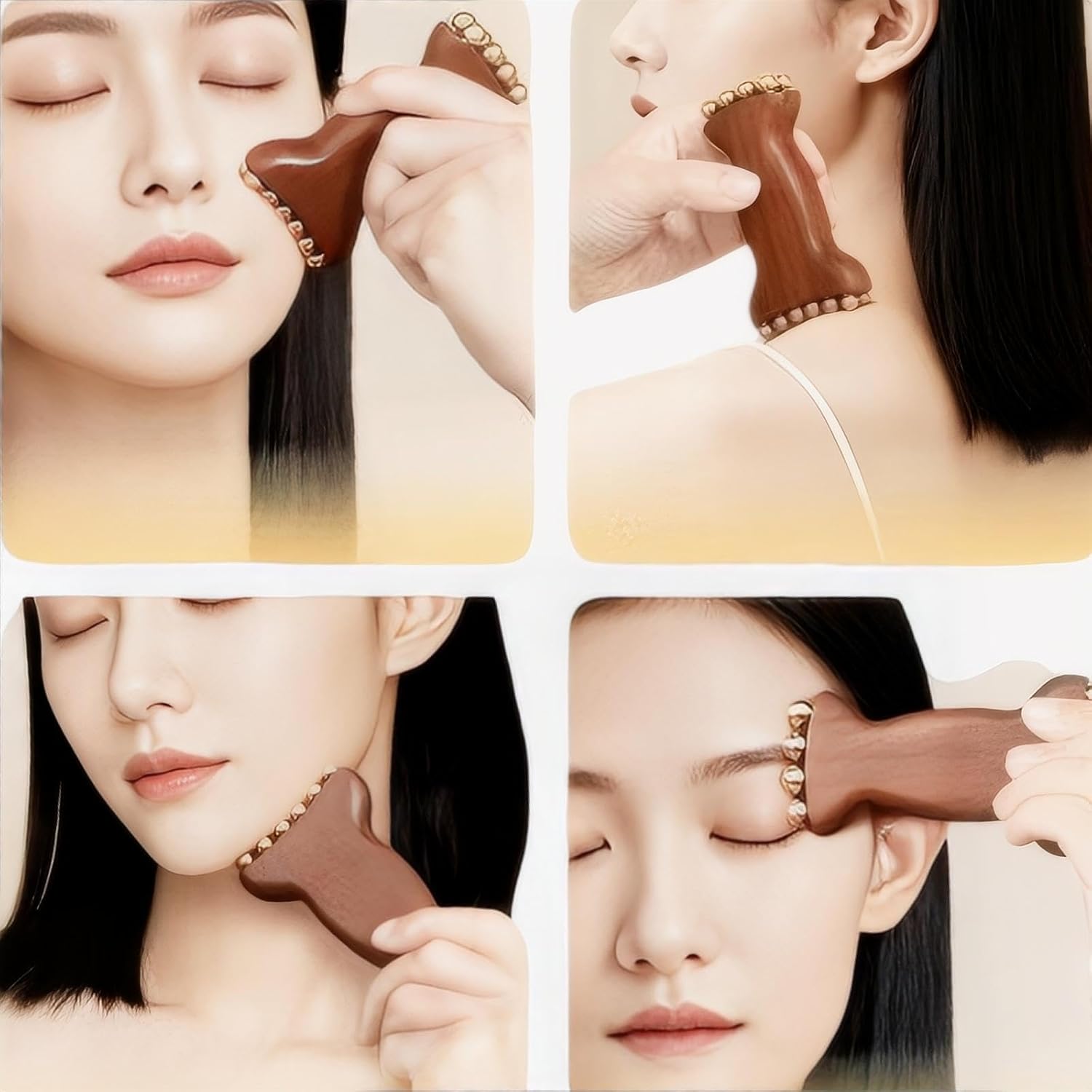 Brass Facial Contour Roller So - Skincare Glowing 评论和价格
