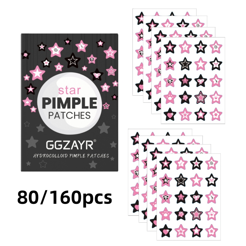 80/160pcs Star Acne Patch Set  - Face Moisturizer 评论和价格