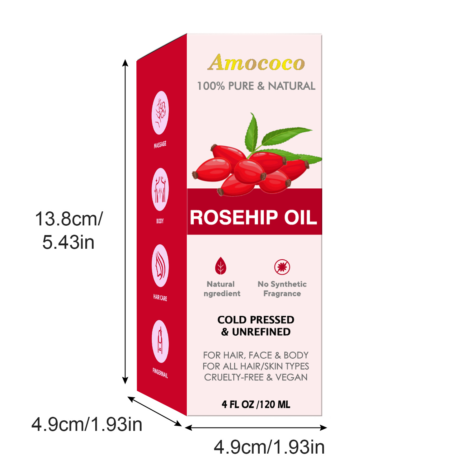 Amococo 2pcs Jojoba Oil and Ro - Face Oil Rosehip 评论和价格