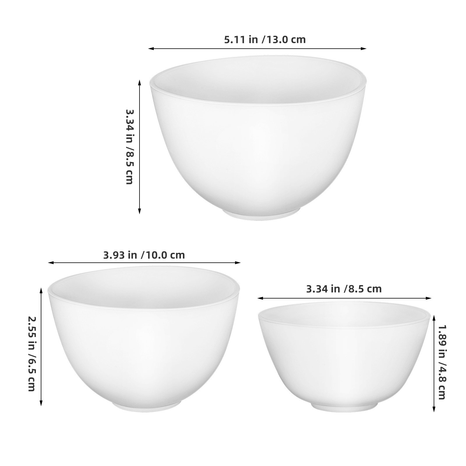 3Pcs Silicone Mask Bowls Small - Body Lotion 评论和价格