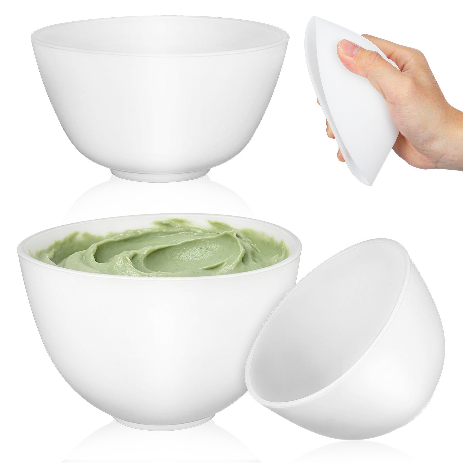 3Pcs Silicone Mask Bowls Small - Body Lotion 评论和价格