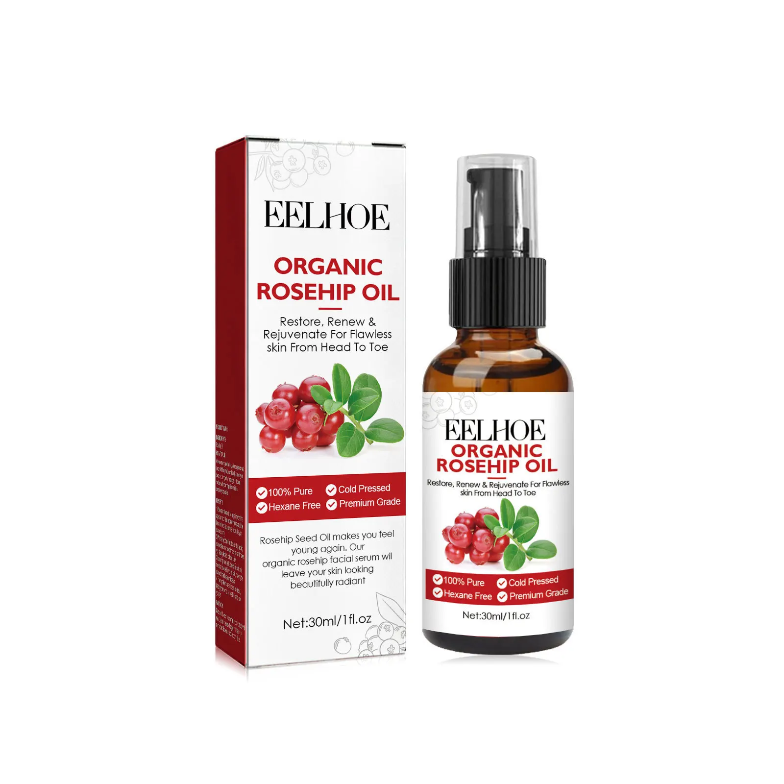 30ml Rosehip Oil Facial Serum  - Face Oil Rosehip 评论和价格
