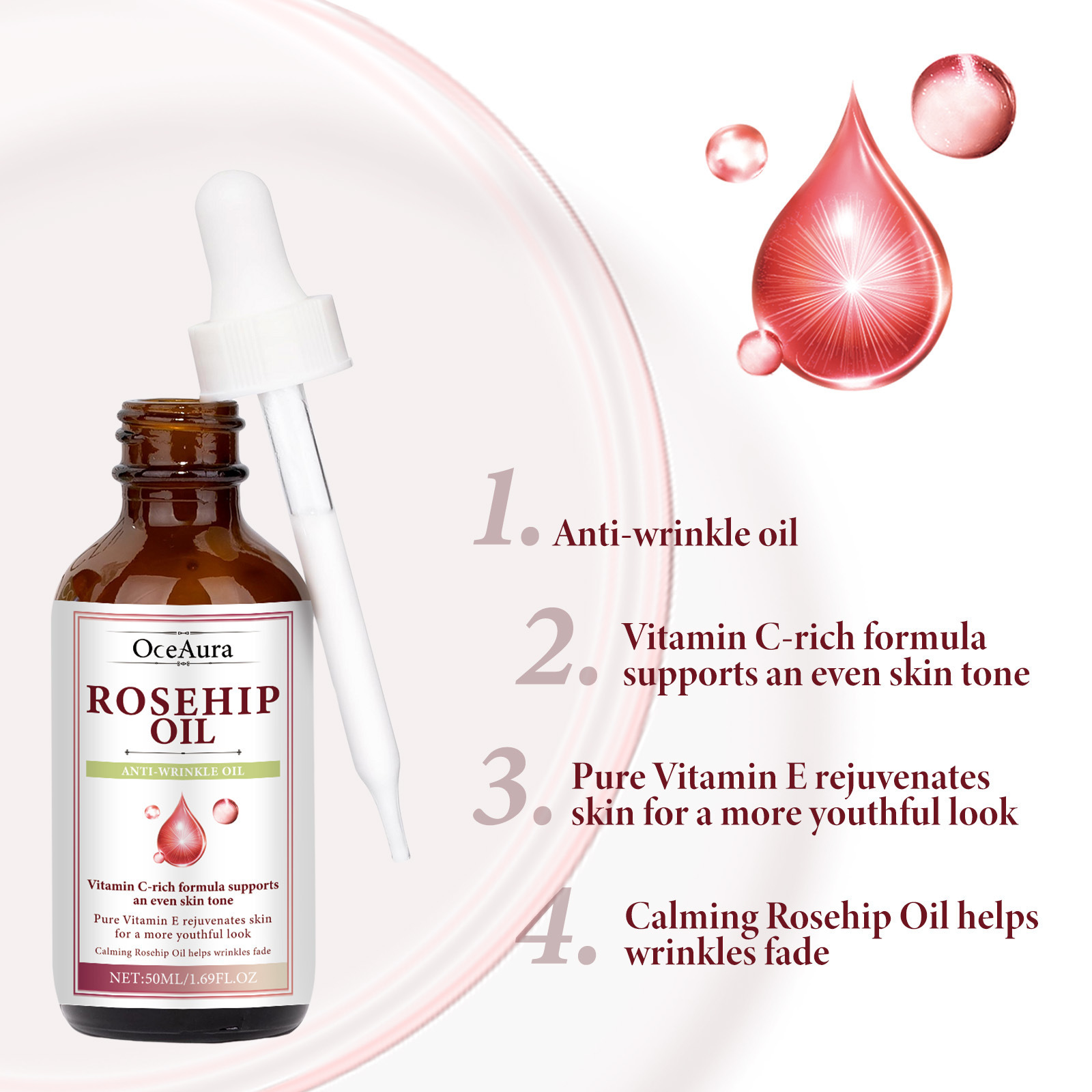 Rosehip Oil Face Essence Serum - Face Oil Rosehip 评论和价格