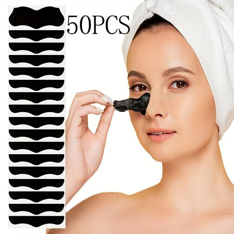 【F】50Pcs Nose Blackhead Remove - Face Mask Skincare 评论和价格
