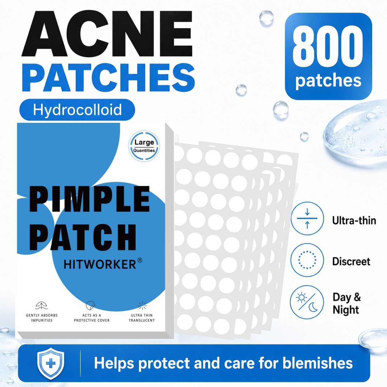 800Pcs Hydrocolloid Acne Pimpl - Skincare China 评论和价格